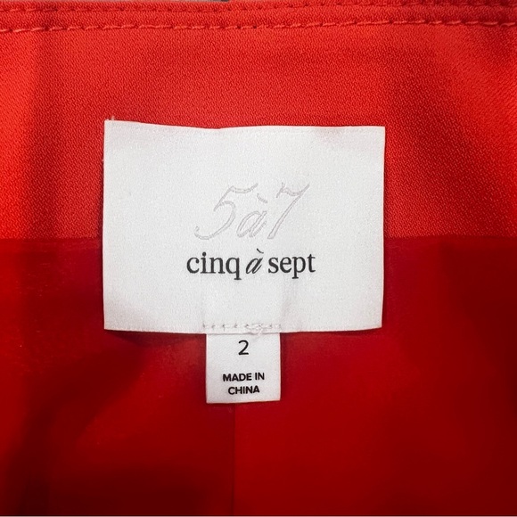Cinq a Sept Women’s Sz 2 Orange Button Up Pencil Skirt - Picture 10 of 10